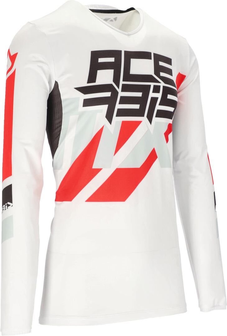 Image of Acerbis X-Flex Three Maglia Motocross, bianco-rosso, dimensione M