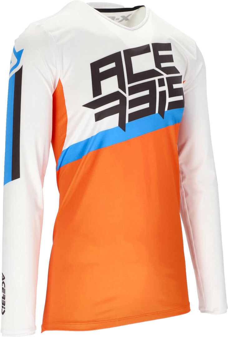 Acerbis X-Flex Four Motocross Jersey, white-orange, Size S, white-orange, Size S