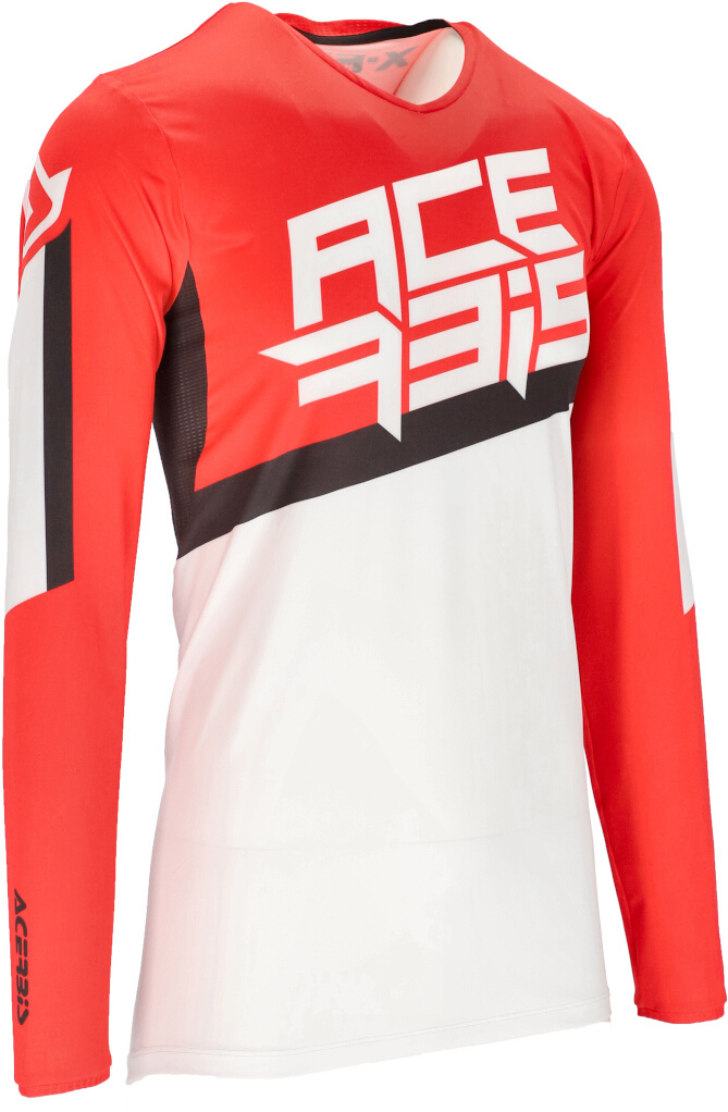 Image of Acerbis X-Flex Four Maglia Motocross, bianco-rosso, dimensione XL