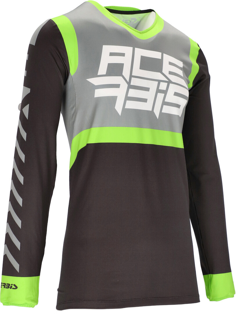 Image of Acerbis X-Flex Five Maglia Motocross, nero-verde, dimensione L