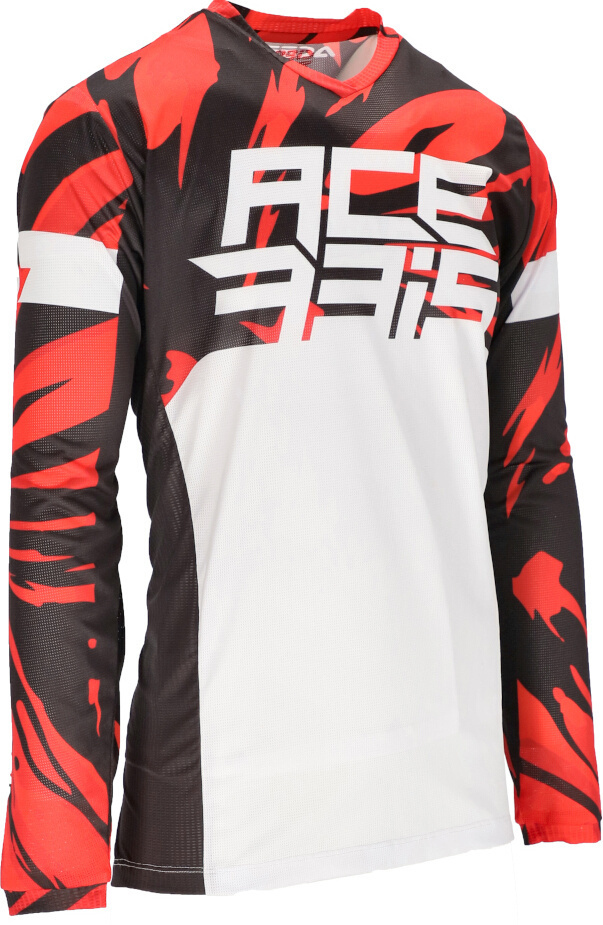 Acerbis MX J-Track 5 Motocross Jersey, white-red, Size S, white-red, Size S