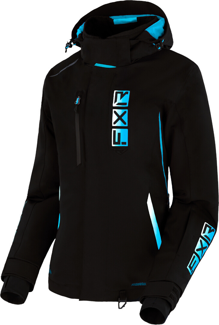 FXR Evo FX 2023 Damen Snowmobil Jacke, schwarz-blau, Größe XL, schwarz-blau, Größe XL