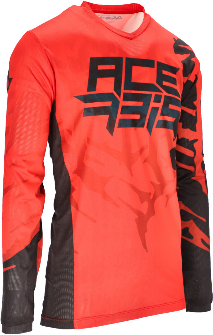 Acerbis MX J-Track 6 Motocross Jersey, black-red, Size S, black-red, Size S
