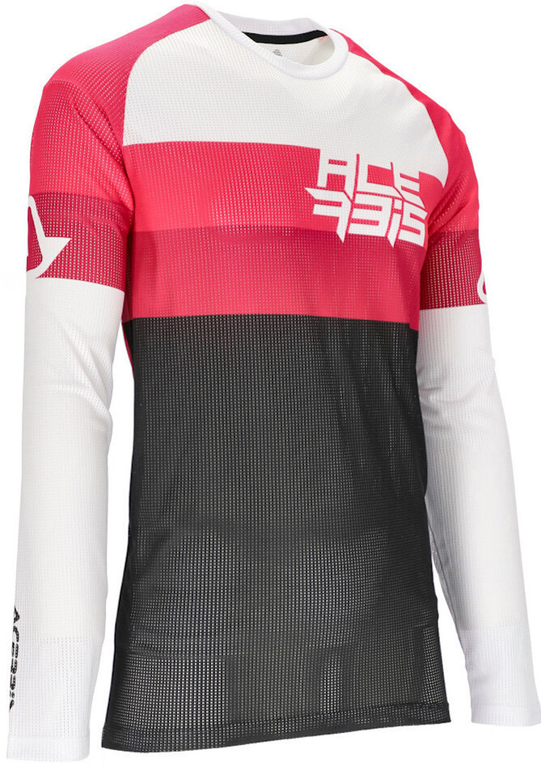 Image of Acerbis MX J-Windy 3 Maglia Motocross, nero-bianco-rosa, dimensione L