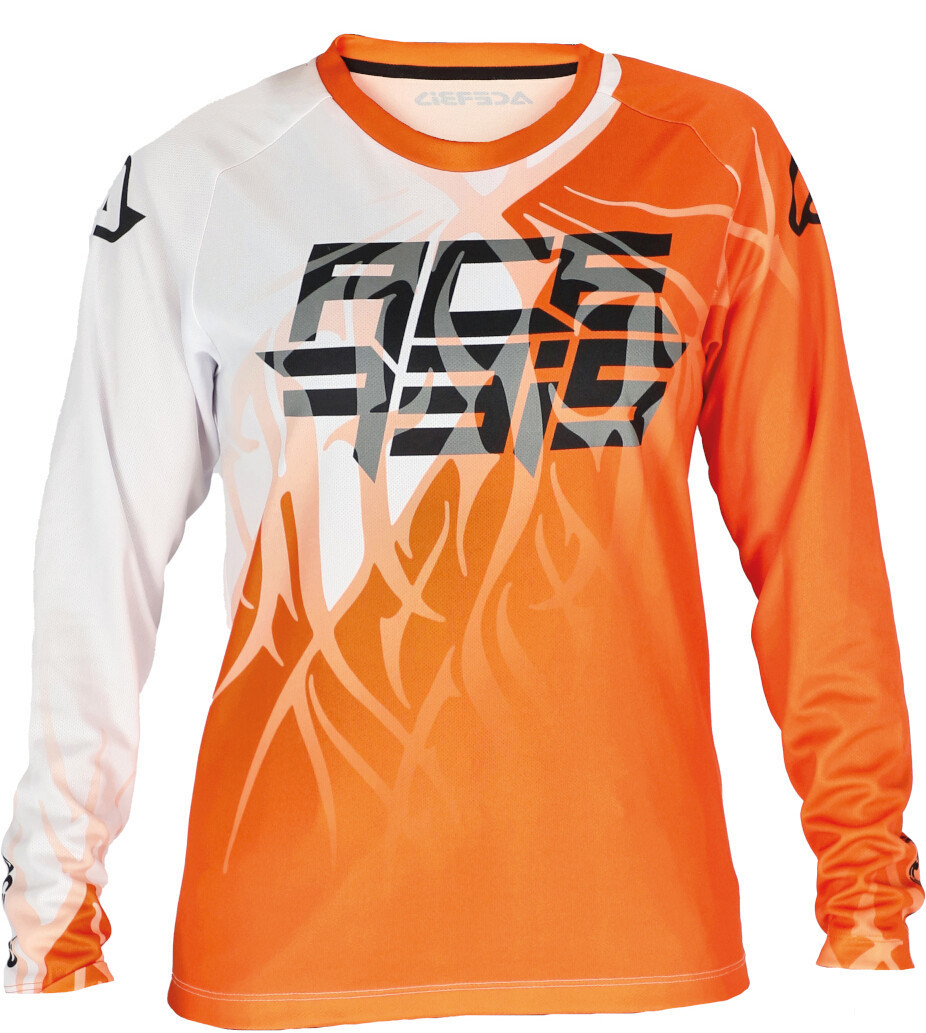 Acerbis MX J-Kid 3 Kids Motocross Jersey, white-orange, Size XS, white-orange, Size XS