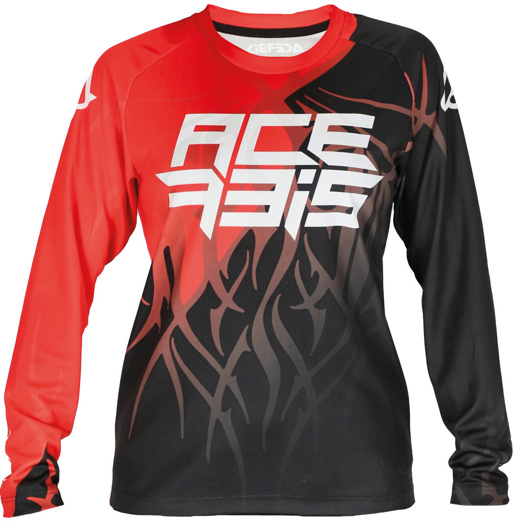 Acerbis MX J-Kid 3 Kids Motocross Jersey, black-red, Size XS, black-red, Size XS