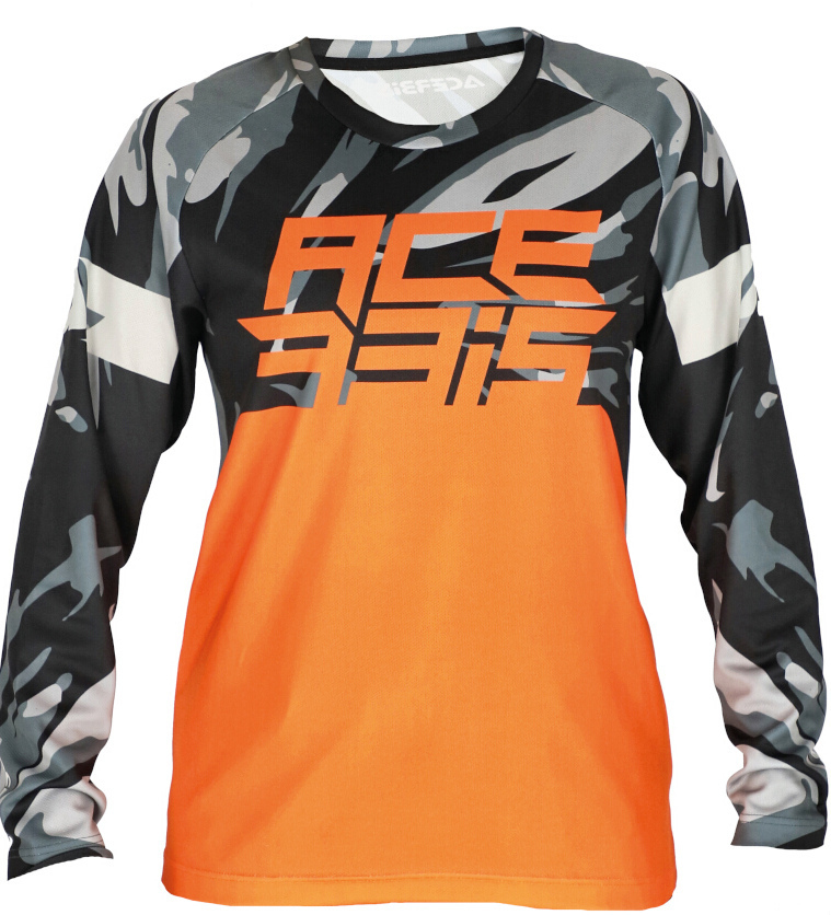 Acerbis MX J-Kid 4 Kids Motocross Jersey, grey-orange, Size XS, grey-orange, Size XS