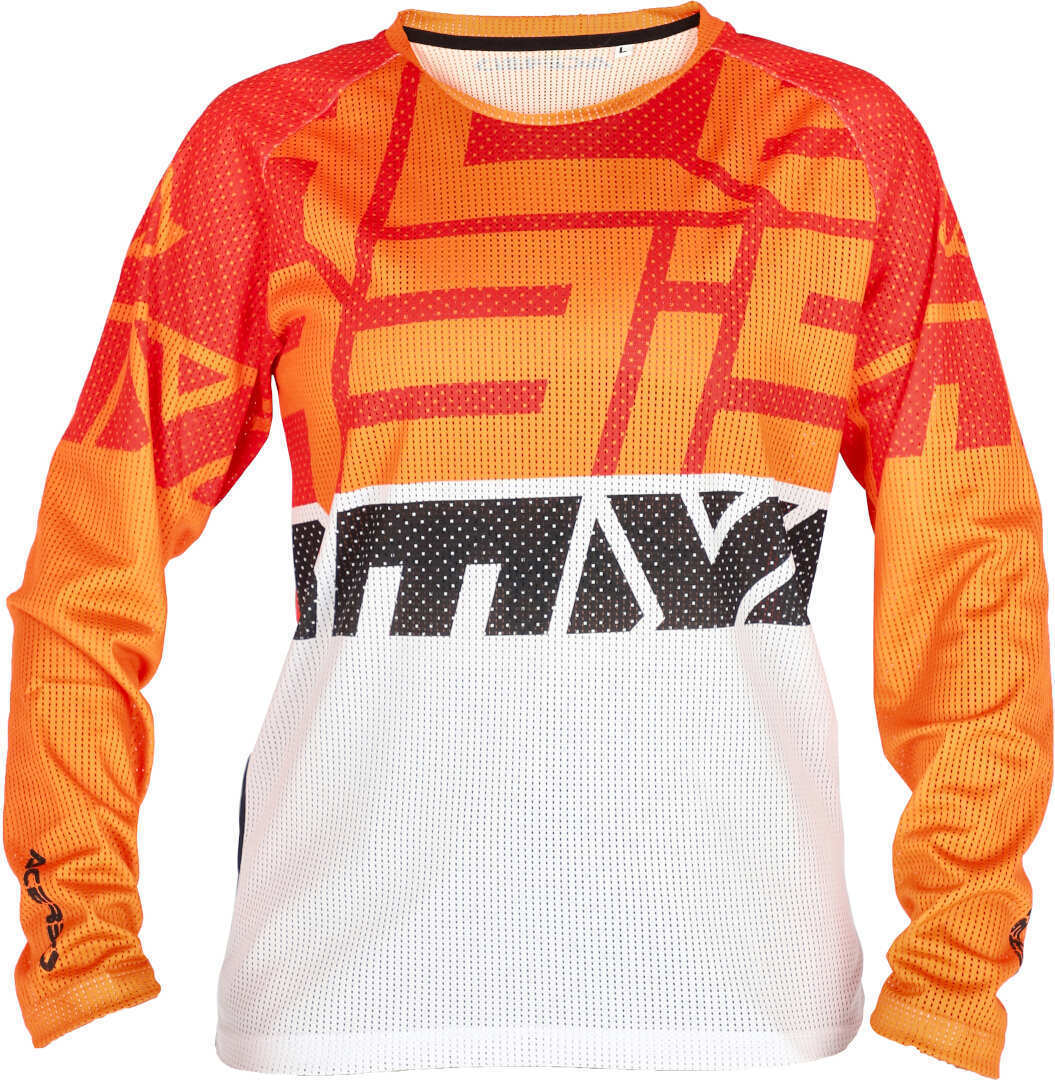 Acerbis MX J-Windy 4 Kids Motocross Jersey, white-orange, Size XS, white-orange, Size XS