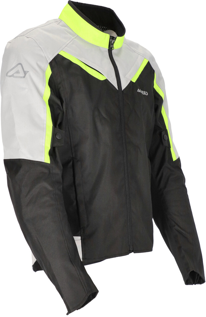 Acerbis X-Mat Motorcycle Textile Jacket, grey-yellow, Size S, grey-yellow, Size S