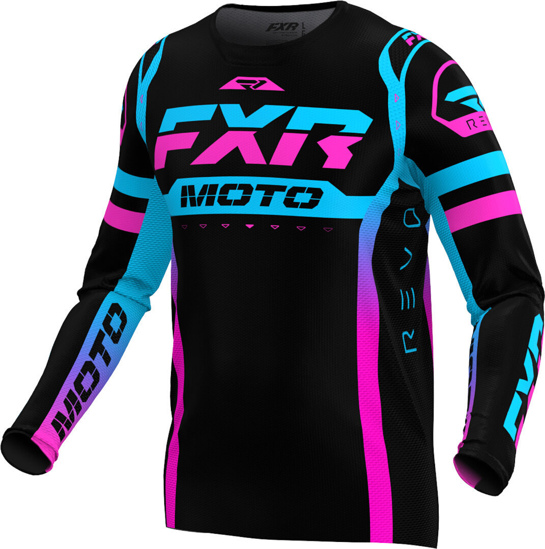 FXR Revo Pro LE Youth Motocross Jersey, black-pink, Size S, black-pink, Size S
