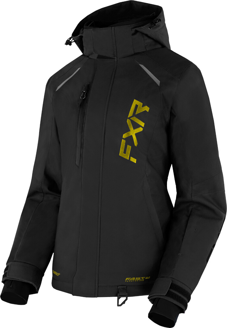 FXR Pulse Ladies Snowmobile Jacket, black-gold, Size 36 for Women-image-1469039562
