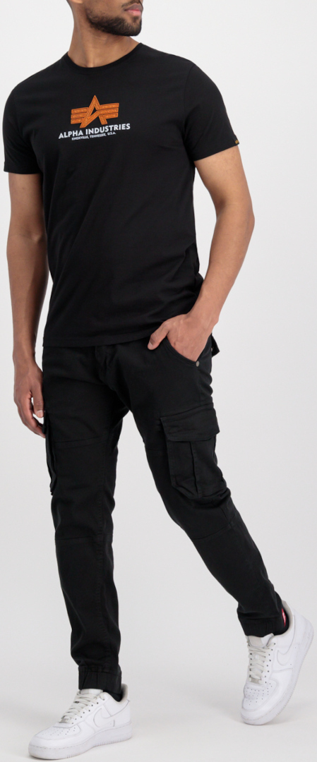 Side view of Alpha Industries Basic Rubber T-Shirt, white, Size S for Men