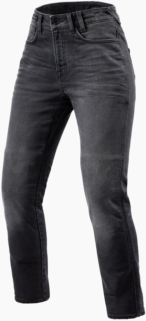 Revit Victoria 2 SF Dames Motor Jeans, zwart-grijs, afmeting 32 34 voor vrouw