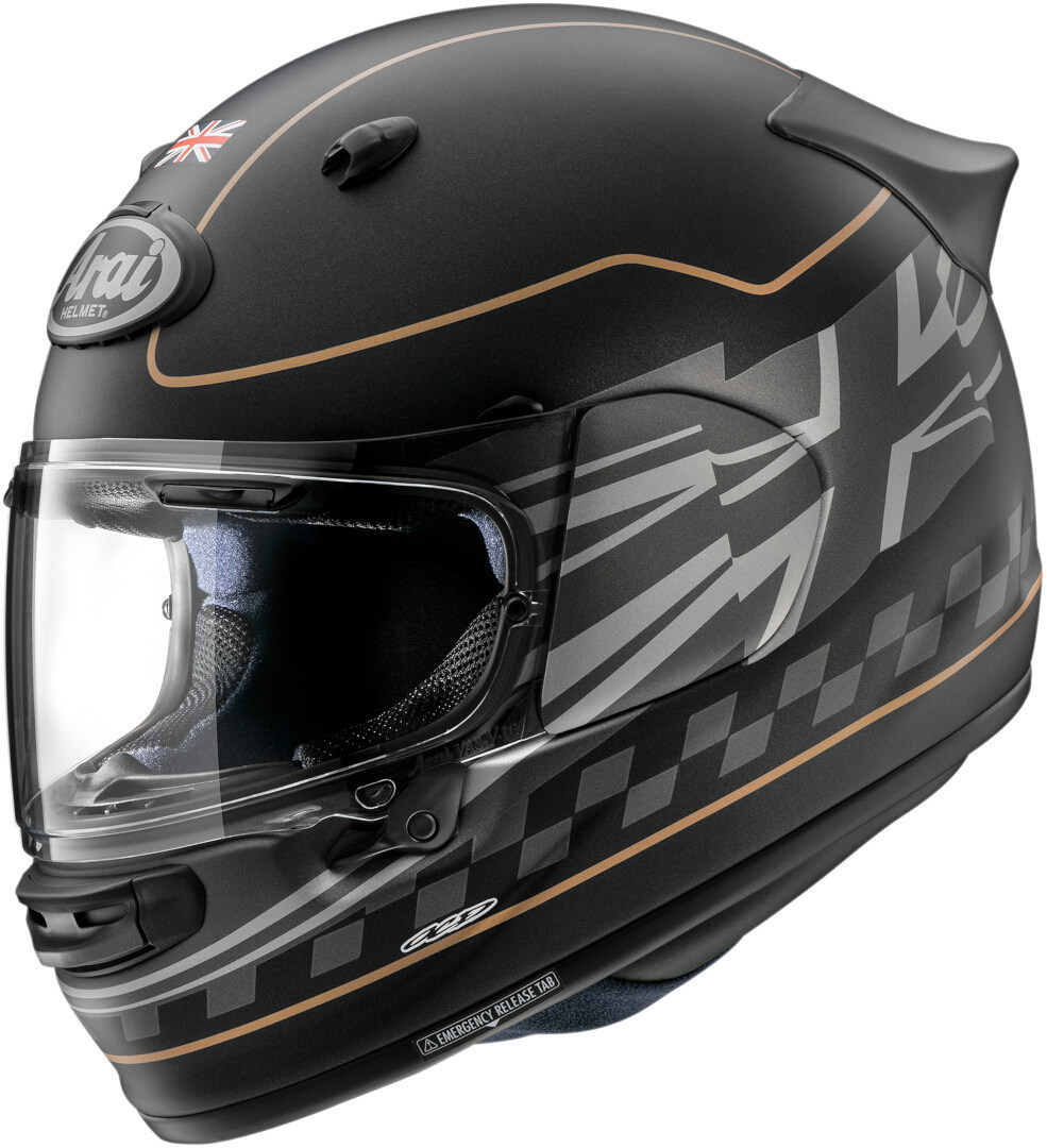 Arai Quantic Dark Citizen Hjelm, sort, størrelse XS