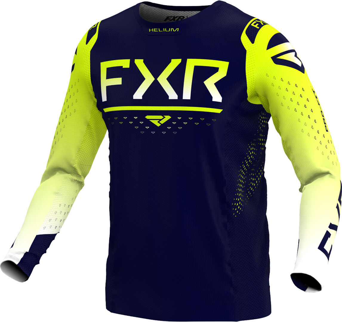 FXR Helium LE Motocross tröja, blå-gul, storlek M