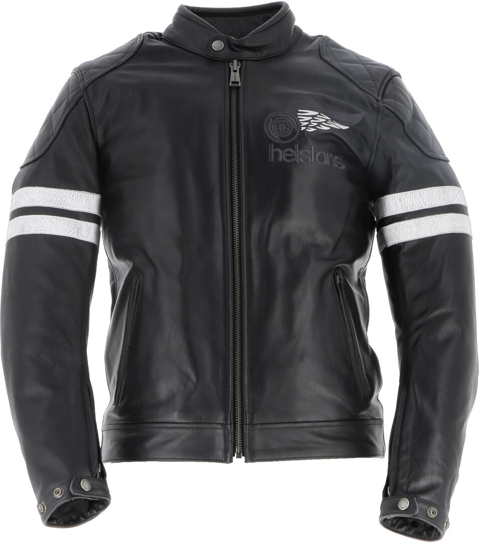 Helstons Jake Speed Motorfiets lederen jas, zwart, afmeting S