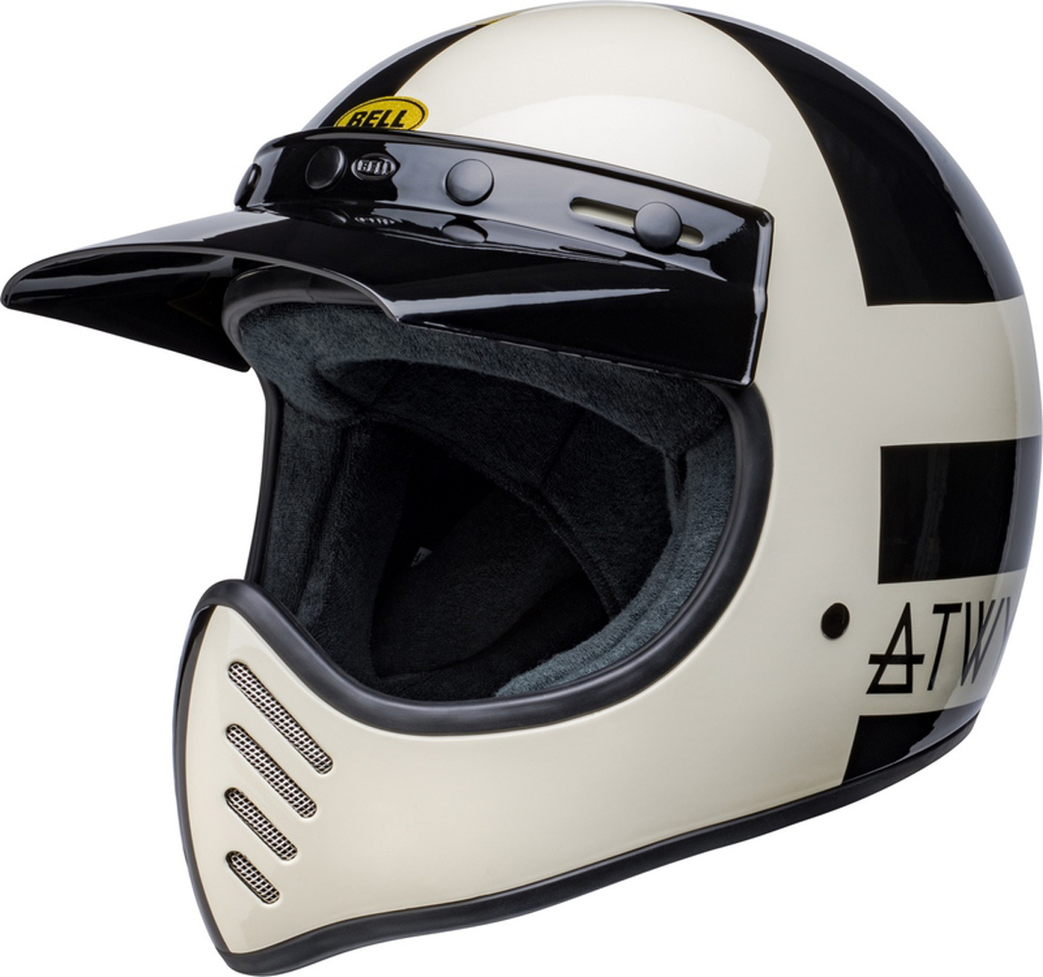Image of Bell Moto-3 Atwyld Orbit Casco Motocross, nero-bianco-oro, dimensione M