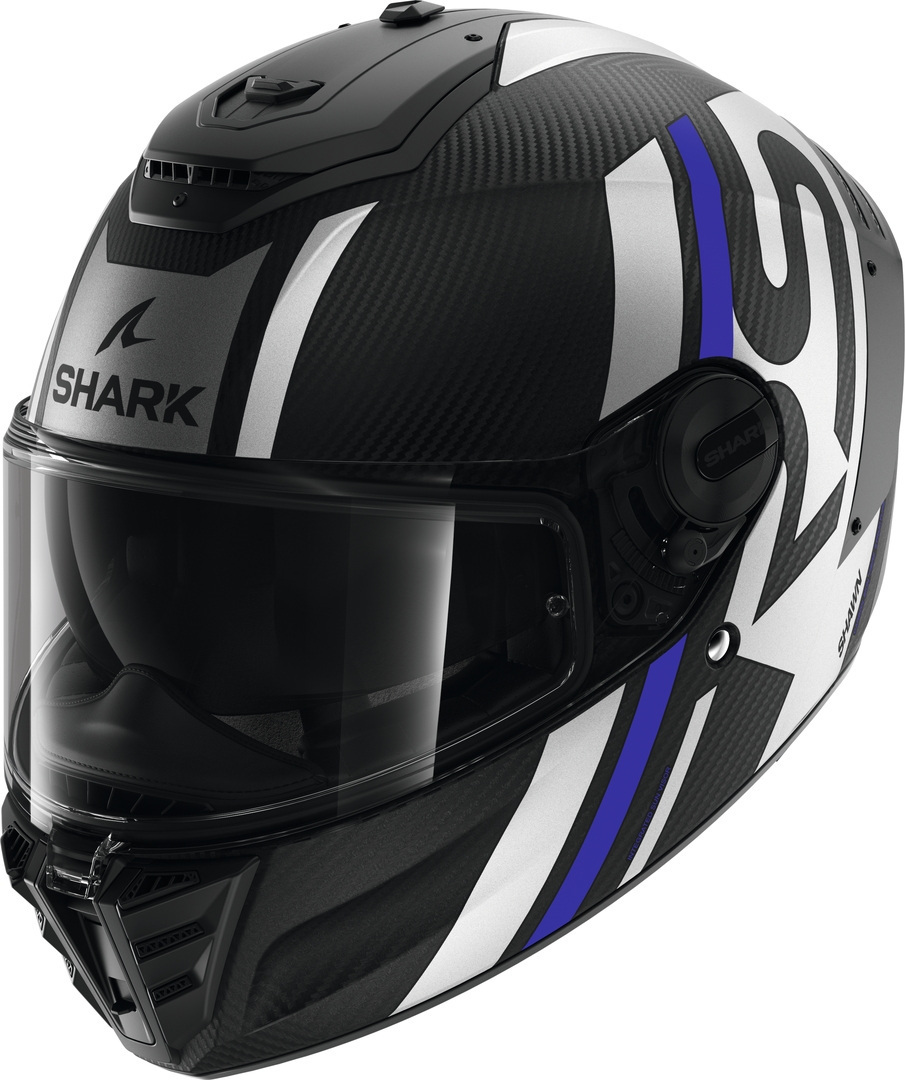Shark Spartan RS Shawn Carbon Шлем Черный матовый/Синий XL (61/62) 