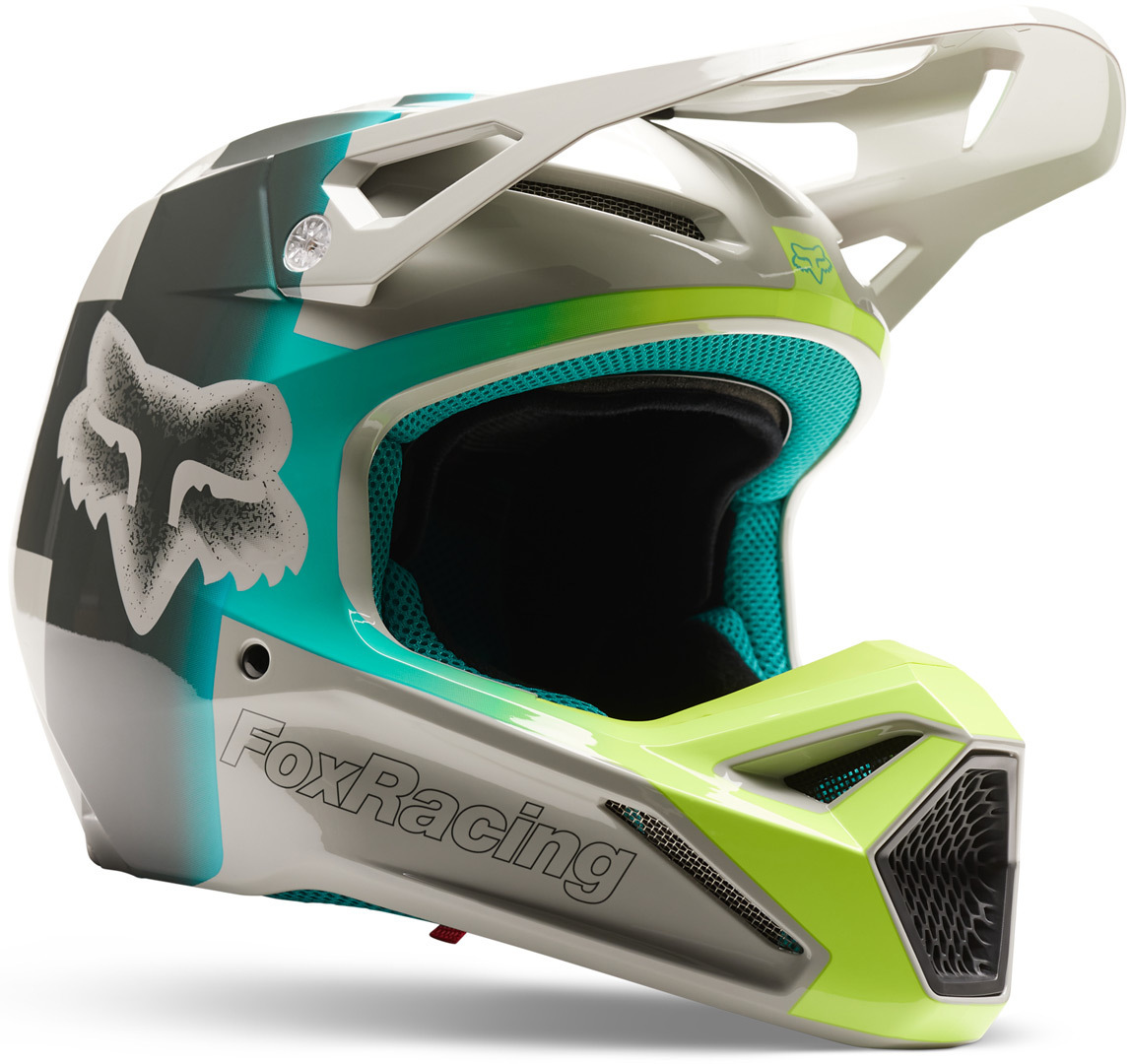 Image of FOX V1 Horyzn Mips Casco Motocross, grigio-verde, dimensione M