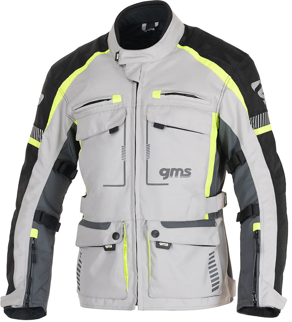 Image of GMS Everest 3in1 Giacca tessile moto, grigio-giallo, dimensione L