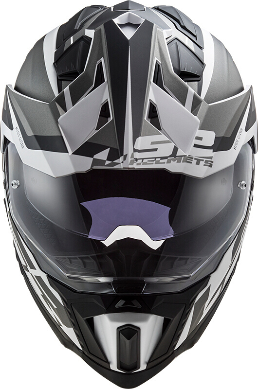 Side view of LS2 MX701 Explorer Alter Matt Motocross Helmet, black-white, Size S for Men