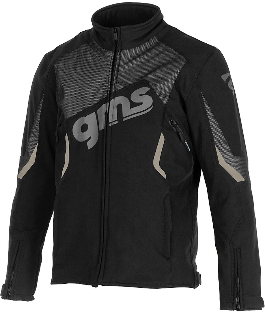 GMS Arrow Motorcykel softshell jakke, sort-grå, størrelse XS