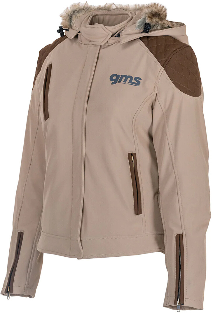 Image of GMS Luna Giacca Softshell Moto da Donna, marrone, dimensione 2XL per donne