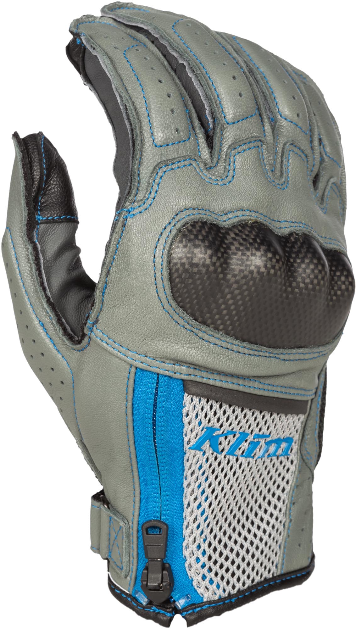 Klim Induction Motorcycle Gloves, Black-Grey-Blue, Size S For Men