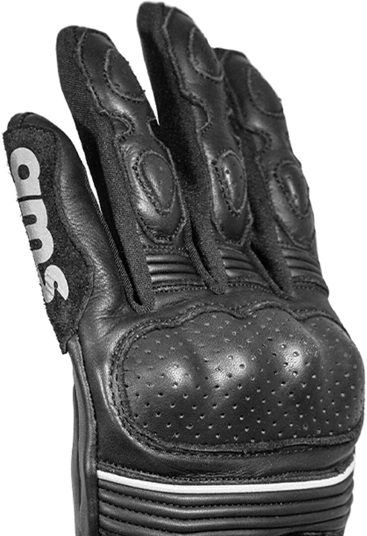 Side view of GMS Strike Motorcycle Gloves, black, Size S for Men