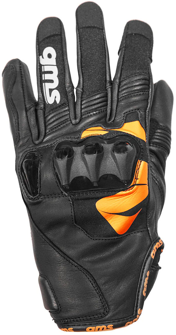 Image of GMS Curve Guanti da moto, nero-arancione, dimensione XL