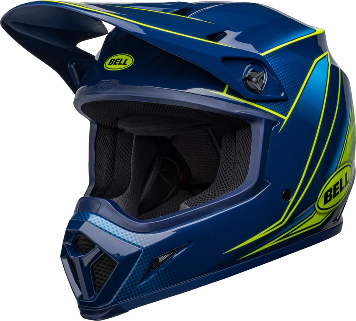 Bell MX-9 Mips Zone Motocross hjälm, blå, storlek S