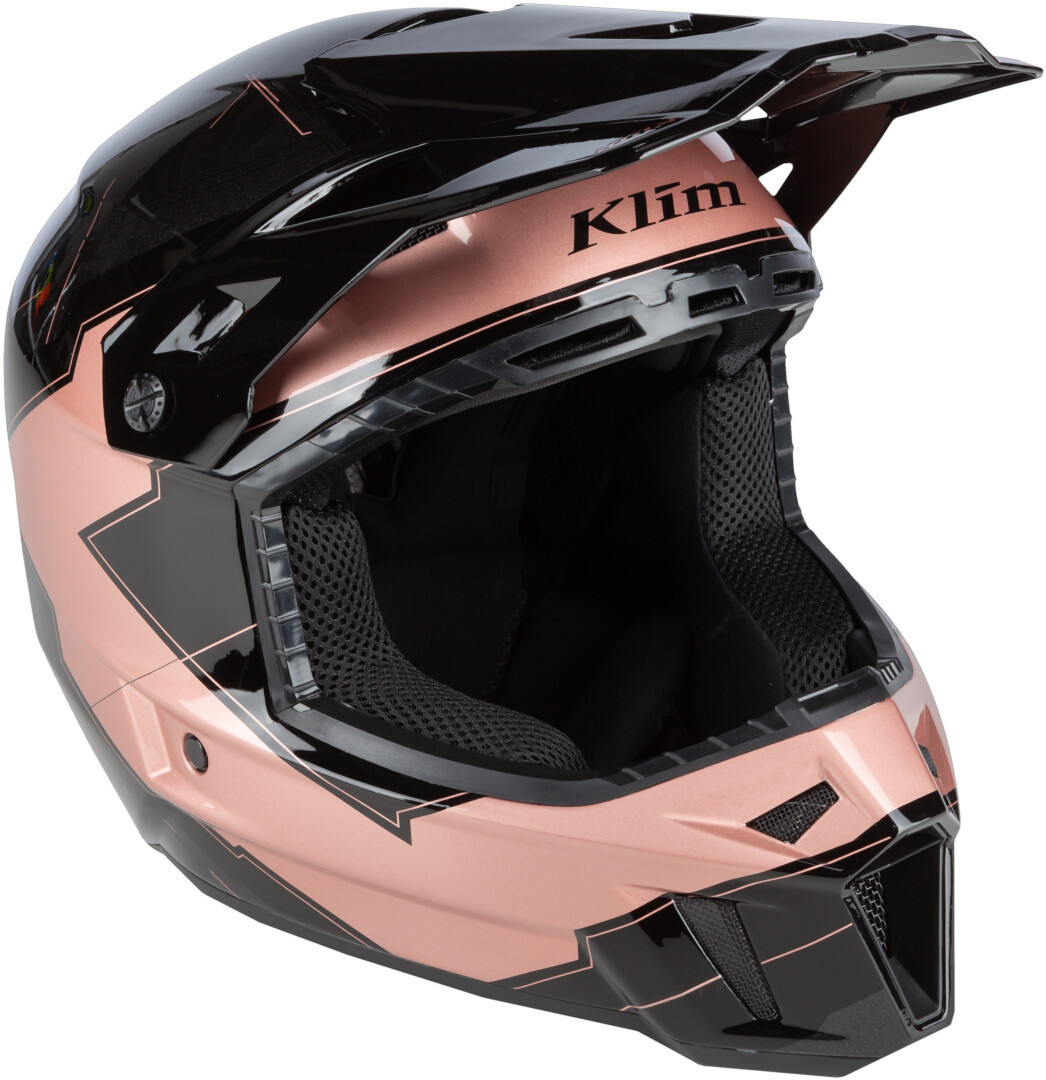 Klim F3 Verge Motocross hjälm, svart-rosa, storlek M
