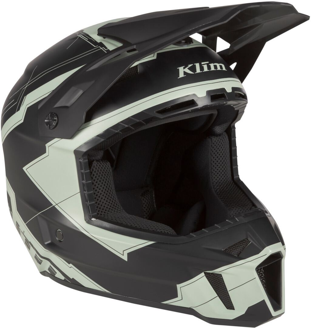Klim F3 Verge Motocross hjälm, svart-grå, storlek M