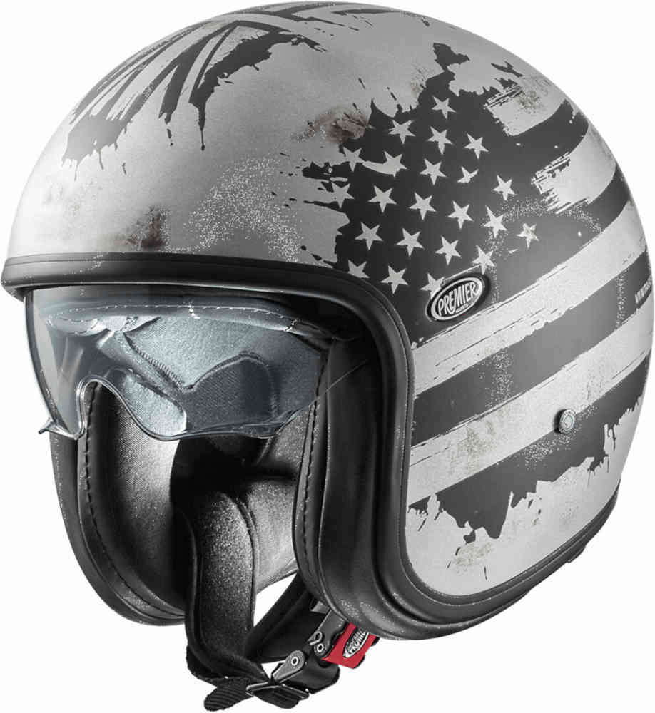 Premier Vintage NT Old Style Silver Реактивный шлем