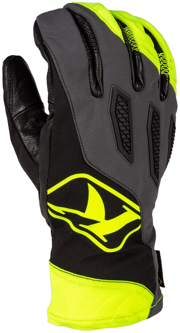 Klim Spool Motocross Gloves, black-grey-yellow, Size L for Men-image-986443723