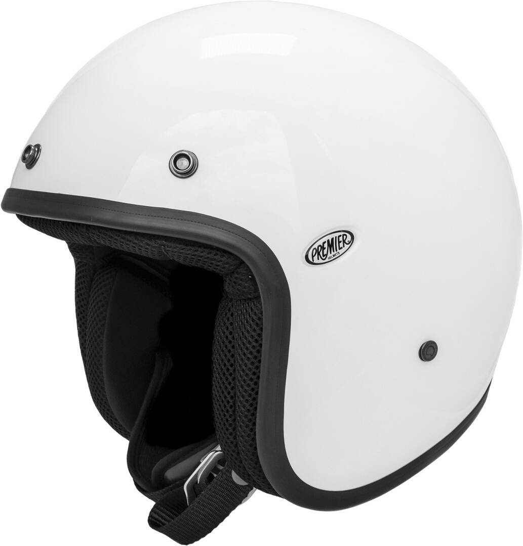 Premier Vintage Classic U8 Jet helm, zwart-wit, afmeting 2XL