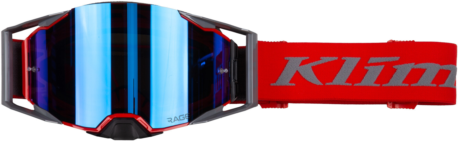 Klim Rage Lunettes de motocross, gris-rouge