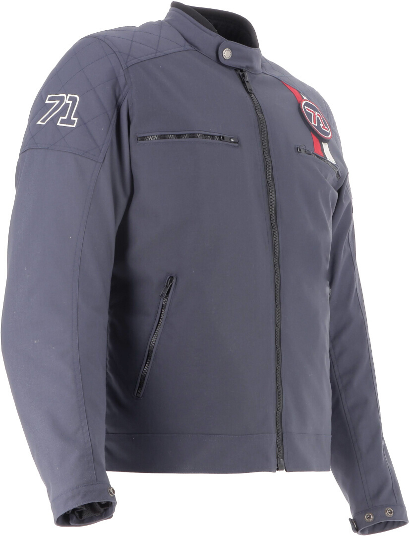Side view of Helstons Evasion Motorcycle Textile Jacket, blue, Size M for Men
