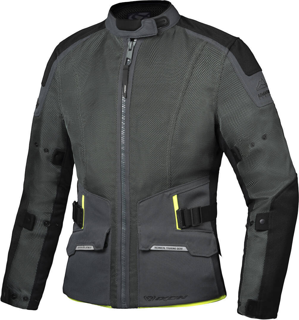 Ixon M-Njord Motorrad Textiljacke, schwarz-grün, Größe L, schwarz-grün, Größe L