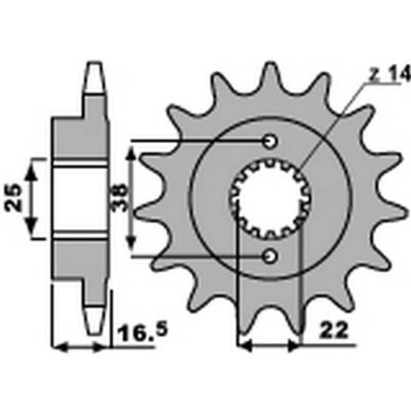 PBR Standardowe koło łańcuchowe stalowe 2205 - 525