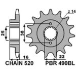 PBR Standard stål tannhjul 490BL - 520