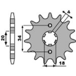 PBR Standard-Stahlkettenrad 2037 - 428