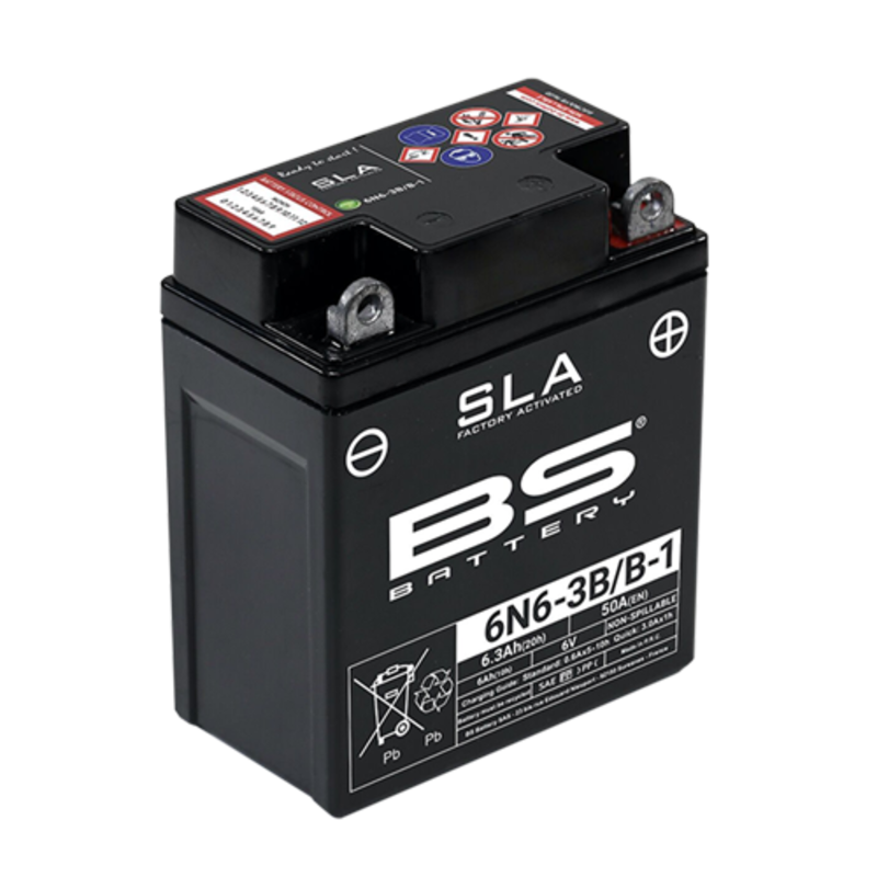 Bs Battery Unisex Sla Battery Maintenance Free Factory Activated - 6N6-3B/B-1, Size 100 Mm