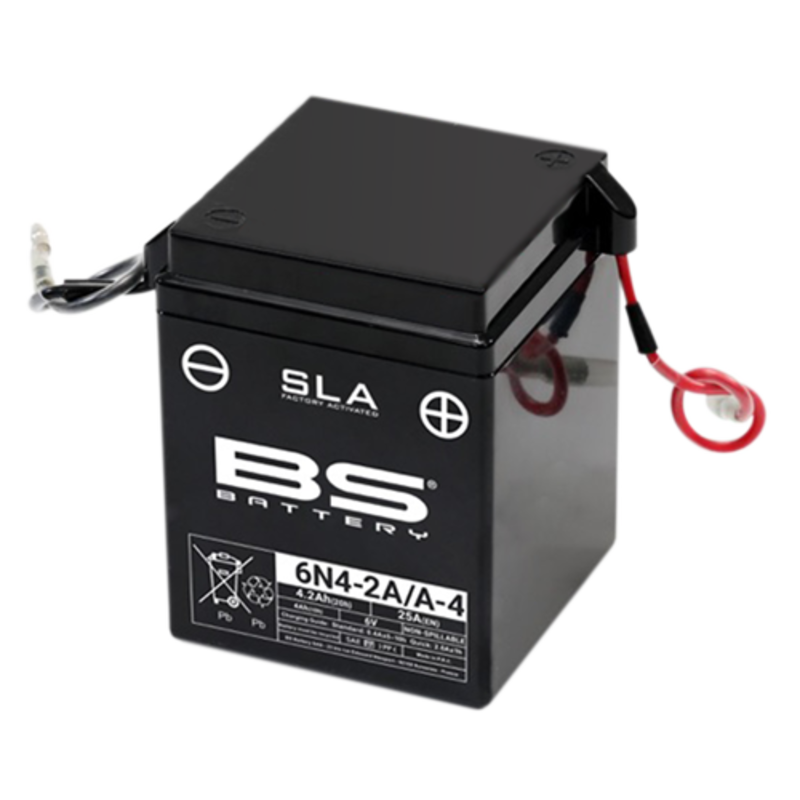 BS Battery Fabrikkaktivert vedlikeholdsfritt SLA-batteri - 6N4-2A / A-4
