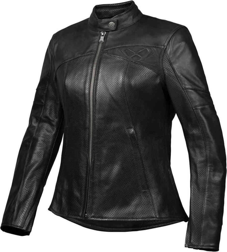 Ixon Cranky Air Damen Perforierte Motorrad Lederjacke