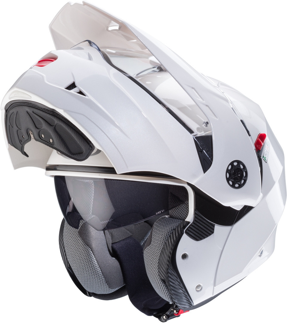 Side view of Caberg Tourmax X Helmet, white, Size XL for Men