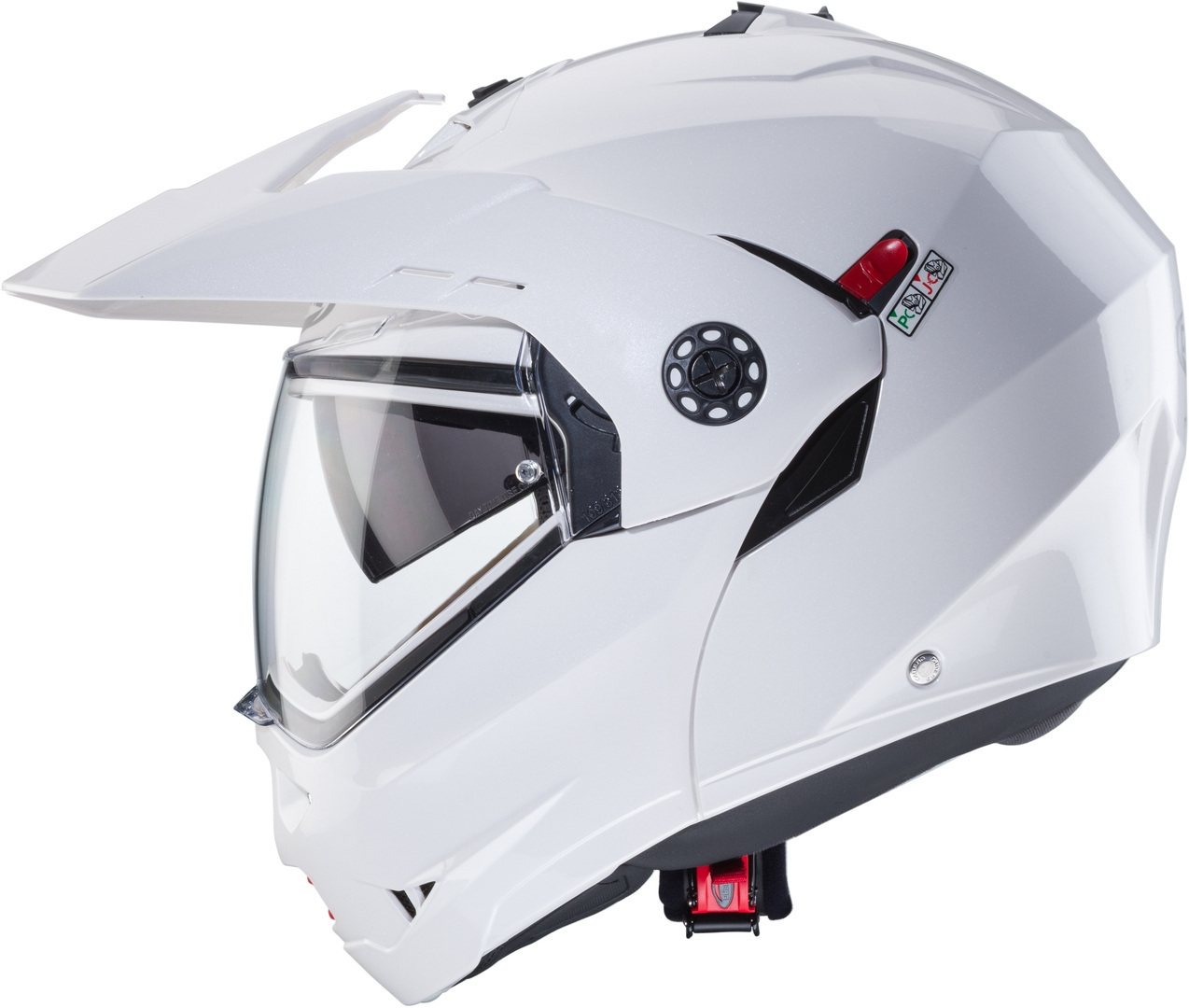 Side view of Caberg Tourmax X Helmet, white, Size XL for Men