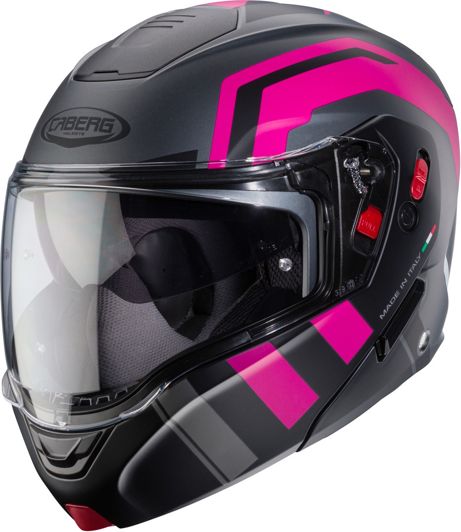 Caberg Men's Grey Pink Horus X Road Helmet, Grey-Pink, Size S For