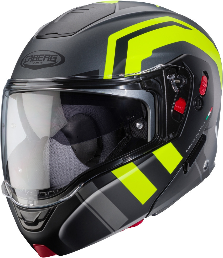 Caberg Men's Grey Yellow Horus X Road Helmet, Grey-Yellow, Size S For