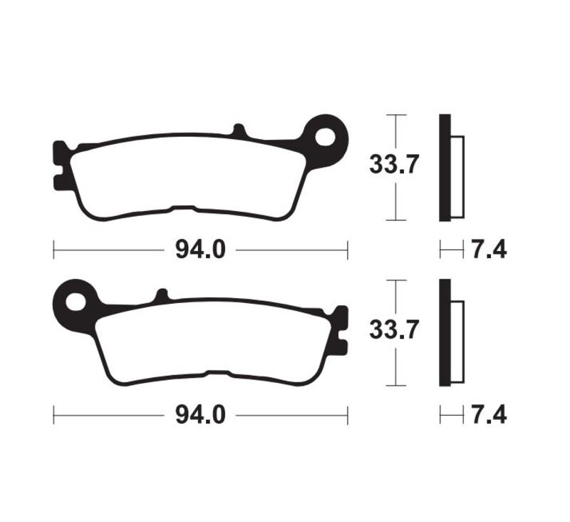 TECNIUM Plaquettes de frein MX/ATV métal fritté - MOR465